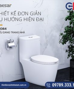 Thiết kế bồn cầu một khối Caesar C1364